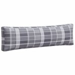vidaXL Coussins de palette 2 Pièces carreaux gris tissu
