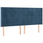 vidaXL Sommier à lattes de lit matelas et LED Bleu foncé 180x200 cm
