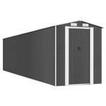 vidaXL Abri de jardin Anthracite 192x855x223 cm Acier galvanisé