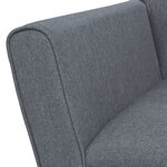 vidaXL Fauteuil gris clair acier et tissu