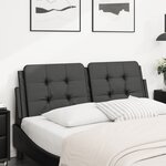 vidaXL Coussin de tête de lit noir 140 cm similicuir