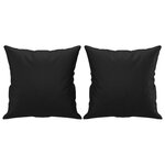 vidaXL Ensemble de canapés 2 Pièces avec coussins noir similicuir