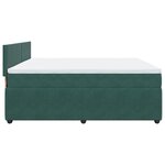 vidaXL Sommier à lattes de lit et matelas Vert foncé 180x200cm Velours