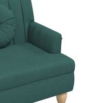 vidaXL Banc avec coussins vert foncé 113x64 5x75 5 cm tissu
