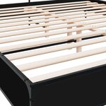 vidaXL Cadre de lit noir 200x200 cm bois d'ingénierie et métal
