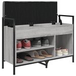 vidaXL Banc à chaussures sonoma gris 85 5x32x57 5 cm bois d'ingénierie