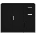 vidaXL Buffet Noir 91x29 5x75 cm Bois d'ingénierie