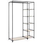 vidaXL Garde-robes pliables 2 Pièces Crème 110x45x175 cm Tissu