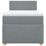 vidaXL Sommier à lattes de lit avec matelas gris clair 80x200 cm tissu