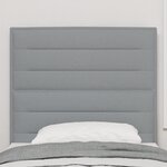 vidaXL Tête de lit LED design lignes gris clair 90 cm en tissu