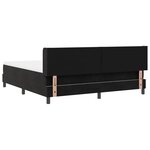 Lit Box Spring vidaXL avec Matelas Noir 180x200 cm Velours