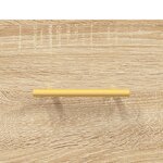 vidaXL Buffet haut Chêne sonoma 69 5x34x180 cm Bois d'ingénierie