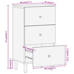 vidaXL Armoire latérale 40x33x75 cm bois massif d'acacia