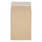 Lot de 50 enveloppes pochettes kraft armé à soufflet marron 176 x 250 + 30 mm