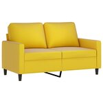 vidaXL Ensemble de canapés 4 Pièces avec coussins Jaune Velours