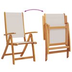 vidaXL Ensemble à manger de jardin 5Pièces bois d'acacia solide textilène
