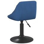 vidaXL Chaises pivotantes à manger lot de 4 bleu velours