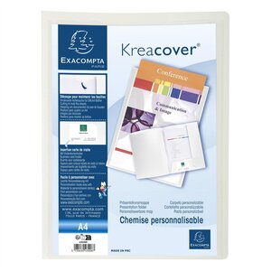 Chemise de présentation polypropylène souple Krea Cover - A4 - Blanc EXACOMPTA