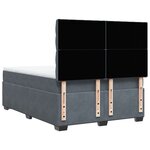 vidaXL Sommier à lattes de lit et matelas Gris foncé 140x190cm Velours