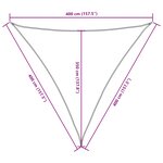 vidaXL Voile de parasol tissu oxford triangulaire 4x4x4 m marron