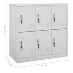 vidaXL Armoires à casiers 5 Pièces Gris clair 90x45x92 5 cm Acier