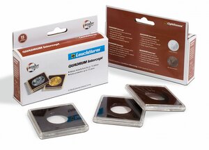 Paquet de 6 capsules leuchtturm quadrum intercept pour monnaies de 32 mm de diamètre (344157)