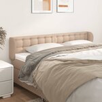 vidaXL Tête de lit avec oreilles Cappuccino 163x23x78/88 cm Similicuir