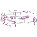vidaXL Lit avec tiroirs et matelas 180x200 cm bois massif de pin