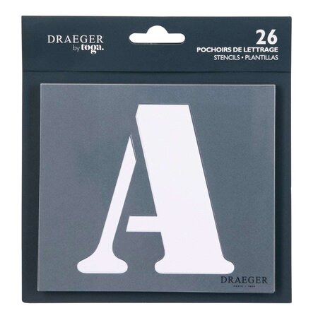 26 Pochoirs Lettres 5 Cm - Draeger paris