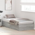 Cadre de lit de rangement vidaXL Gris Sonoma 100x200 cm