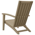 vidaXL Chaises de jardin Adirondack lot de 2 marron clair PP