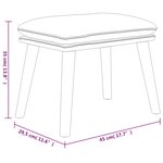 vidaXL Repose-pied Blanc crème 45x29 5x35 cm Velours