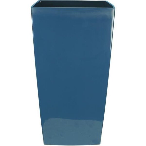 Bac à fleurs carré NUANCE - Plastique - 38x38x69 cm - Bleu