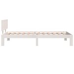 vidaXL Cadre de lit Blanc Bois massif 90x190 cm Simple