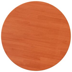 vidaXL Dessus de table rond cire marron Ø90x2 5 cm bois de pin massif