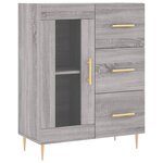 vidaXL Buffet haut Sonoma gris 69 5x34x180 cm Bois d'ingénierie