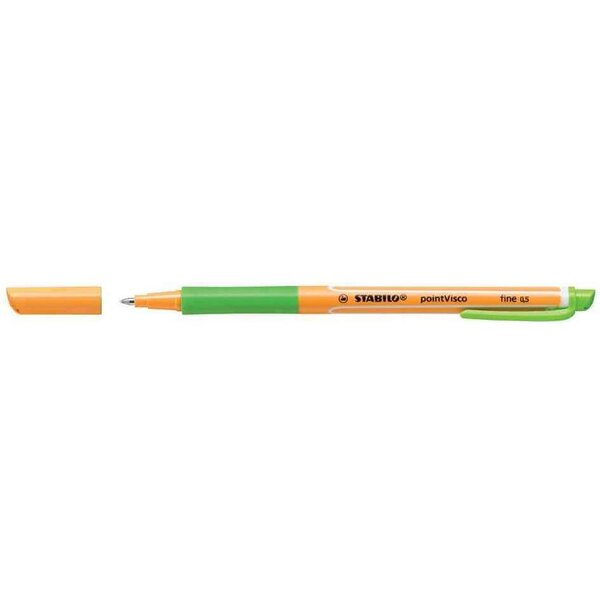 Roller à encre gel pointvisco  tracé: 0 5mm vert tilleul stabilo