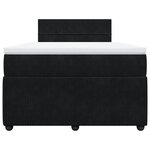 vidaXL Sommier à lattes de lit avec matelas noir 120x190 cm velours