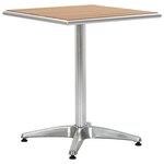 vidaXL Table de jardin Argenté 60x60x70 cm Aluminium et WPC