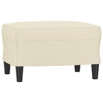 vidaXL Repose-pied Crème 60x50x41 cm Similicuir