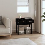 vidaXL Table console Noir 76 5x40x75 cm Bois massif de pin