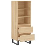 vidaXL Buffet haut Chêne sonoma 40x36x110 cm Bois d'ingénierie