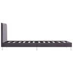 vidaXL Cadre de lit Gris Tissu 90x200 cm