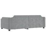 vidaXL Lit de jour avec lit gigogne gris clair 90x200 cm tissu