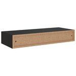 vidaXL Étagère à tiroir murale Noir 60x23 5x10 cm MDF