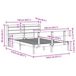 vidaXL Cadre de lit sans matelas 140x190 cm bois de pin massif