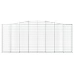 vidaXL Paniers à gabions arqués 5 Pièces 400x30x160/180 cm Fer galvanisé