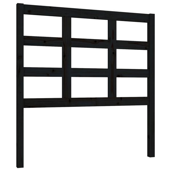 vidaXL Tête de lit Noir 95 5x4x100 cm Bois massif de pin