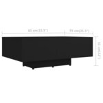 vidaXL Table basse Noir 85x55x31 cm Bois d'ingénierie