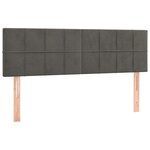 vidaXL Sommier à lattes de lit et matelas Gris foncé 140x190cm Velours